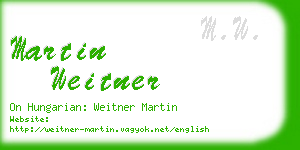 martin weitner business card